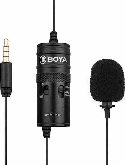 Boya BY-M1 Pro Πυκνωτικό Μικρόφωνο Πέτου, Clip On για Κάμερα