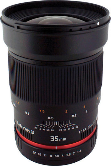Samyang Cadru complet Obiectiv Foto 35mm f/1.4 AS UMC Fix pentru Montura Nikon F Black