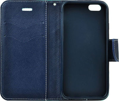 Fancy Synthetic Leather Wallet Blue (Redmi Note 9S / 9 Pro / 9 Pro Max)