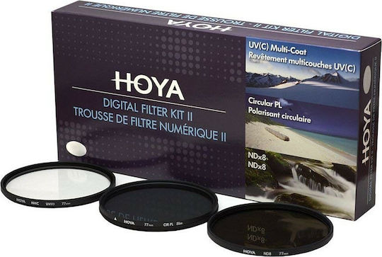 Hoya Digital Filter Kit II Σετ Φίλτρων CPL / ND / UV Διαμέτρου 62mm για Φωτογραφικούς Φακούς