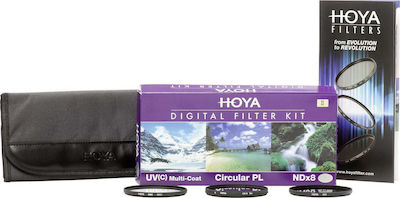 Hoya Digital Filter Kit II Σετ Φίλτρων CPL / ND / UV Διαμέτρου 77mm για Φωτογραφικούς Φακούς