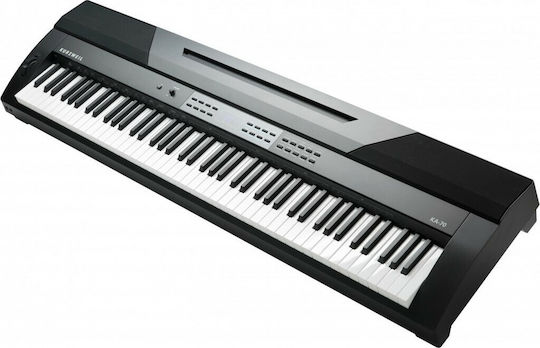 Kurzweil Electric Stage Piano KA-70 with 88 Semi-Weighted Keys Built-in Speakers and Connection with Headphones and Computer Black