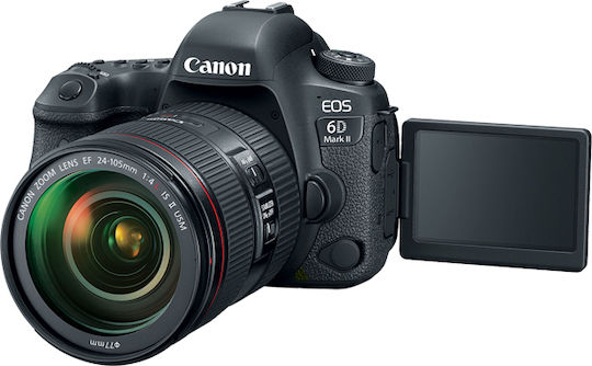 Canon DSLR Camera EOS 6D Mark II Full Frame Kit (AF-P DX 18-55mm F3.5-5.6G VR + AF-P DX 70-300mm F4.5-6.3G ED VR) Black