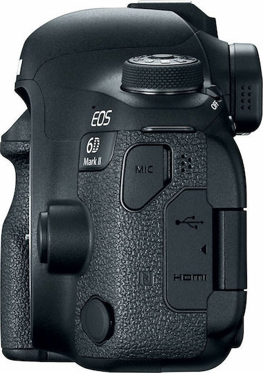 Canon DSLR Camera EOS 6D Mark II Full Frame Kit (AF-P DX 18-55mm F3.5-5.6G VR + AF-P DX 70-300mm F4.5-6.3G ED VR) Black
