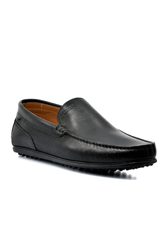 Damiani Men's Leather Loafers Black