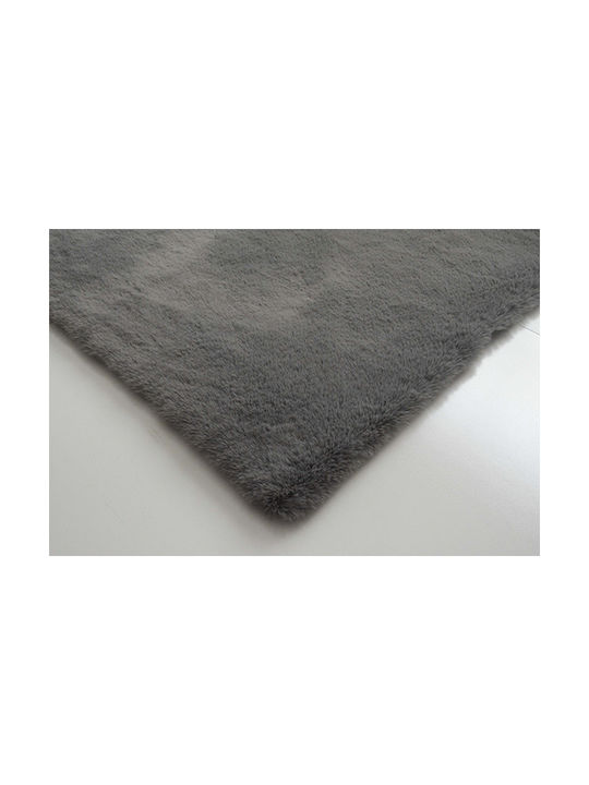 Newplan T-FC7A Σετ Shaggy Χαλιά Κρεβατοκάμαρας Puffy Dark Grey 5-41-PF-T-FC7ADGREY-SET067(2x140,1x210) 3τμχ
