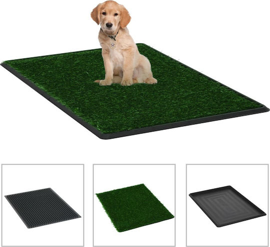 vidaXL Pampers pentru câini Toaletă pentru animale de companie cu clorofilă verde 76x51x3cm cu tavă 76x51cm 1buc