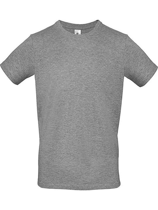 B&C E150 Ανδρικό Διαφημιστικό T-shirt Κοντομάνικο Sport Grey