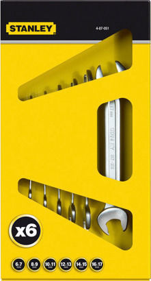 Stanley Set de 6 Chei Germane cu Dimensiunea Capetelor de la 7mm la 17mm Maxi Drive Plus