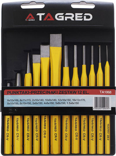 Tagred Set Chisels TA1068 Hand Tool Set 12pcs