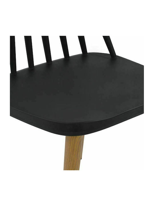 Vanessa Kitchen Polypropylene Chair Black 43x47.5x77cm
