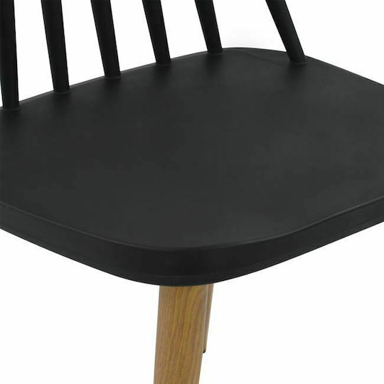 Vanessa Kitchen Polypropylene Chair Black 43x47.5x77cm