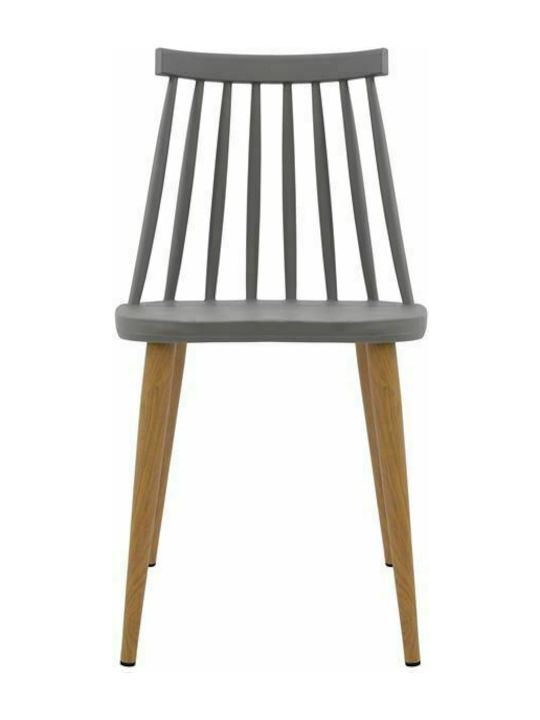 Vanessa Kitchen Polypropylene Chair Grey 43x47.5x77cm