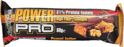 NatureTech Power Pro Higher Fiber & Collagen Μπάρα με 31% Πρωτεΐνη & Γεύση Peanut Butter 80gr