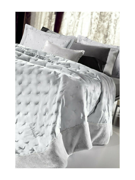 Guy Laroche Quilt Set Queen 240x250cm Celano Silver 3pcs