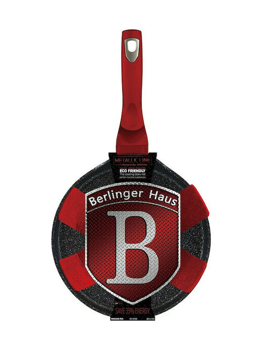 Berlinger Haus Metallic Line Crepe Maker made of Aluminum with Stone Coating Burgundy Collection 28cm