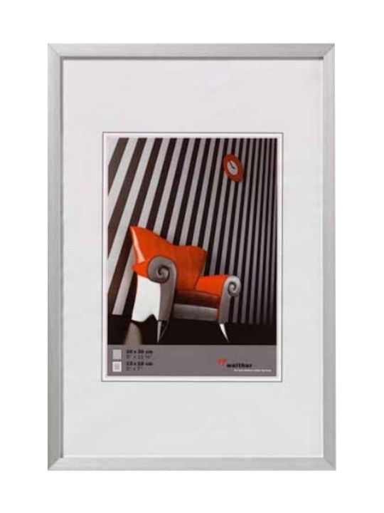 Walther Wall-mounted Silver Photo Frame with Silver Frame