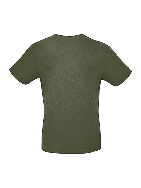 B&C E150 Ανδρικό Διαφημιστικό T-shirt Κοντομάνικο Urban Khaki