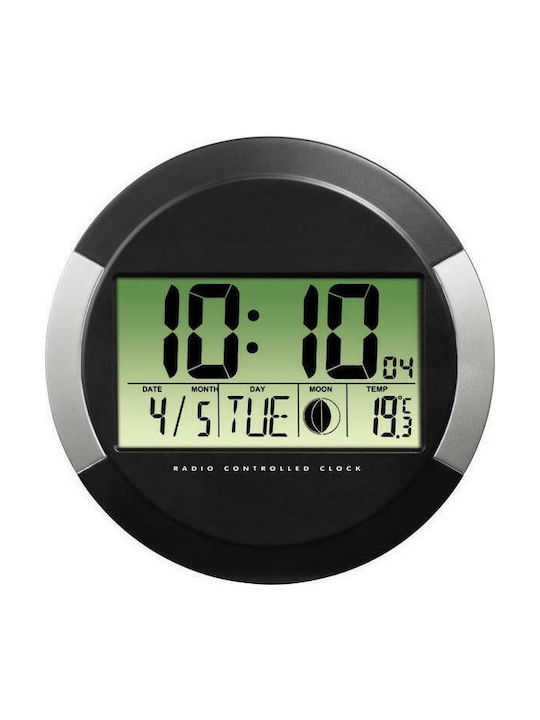 HAMA PP-245 Ceas de Perete Digital Plastic Negru Ø24.5cm