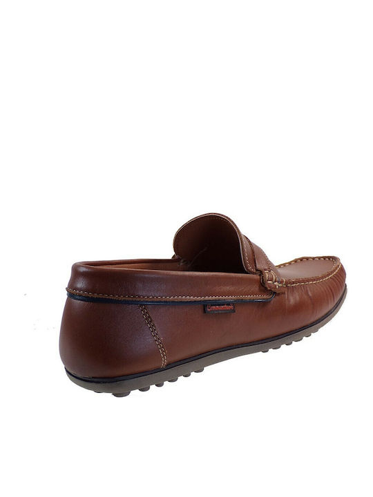 Δερμάτινα Ανδρικά Loafers σε Ταμπά Χρώμα