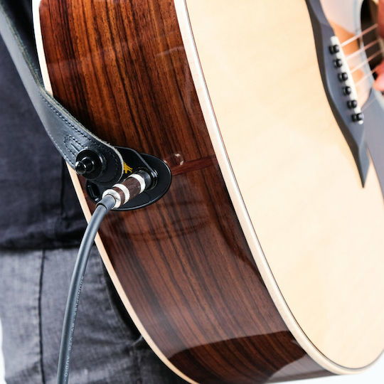 MusicNomad Acousti-Lok Strap Lock Adapter for Taylor Guitars String Instrument Accessory in Black Color with a 9 Volt Expression System