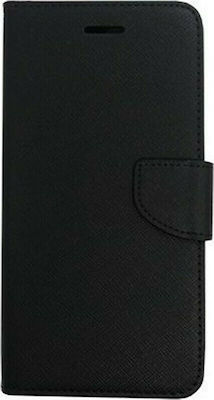 Fancy Synthetic Leather Wallet Black (Redmi Note 8 Pro)