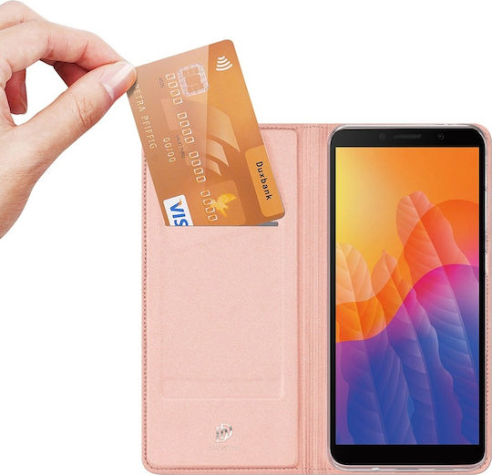 Dux Ducis Skin Pro Книга Изкуствена кожа Розово злато (Huawei Y5p)