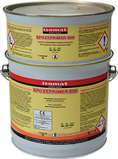 Isomat Epoxyprimer 500 Εποξειδικό Υδατοδιαλυτό Αστάρι 2 Συστατικών Υποκίτρινο Suitable for Construction Materials 10kg