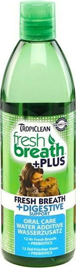 Tropiclean Fresh Breath + Digestive Support Mouth Wash Dog against Bad Breath Συμπλήρωμα Νερού Για Σκύλους 470 ml 470ml