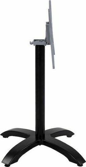 HomeMarkt Pliabilă Stand de masă din Aluminiu cu Regulator Șah mat negru 66x66x72cm