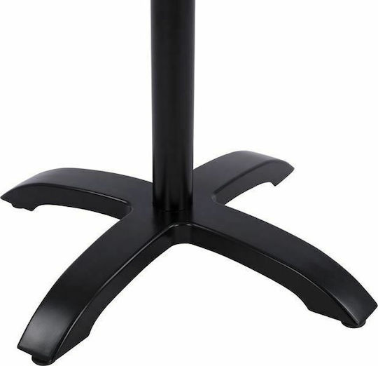 HomeMarkt Pliabilă Stand de masă din Aluminiu cu Regulator Șah mat negru 66x66x72cm