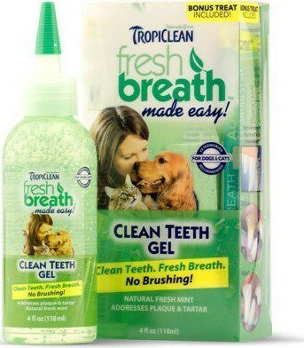 Tropiclean Fresh Breath Dental Gel Dog against Bad Breath Clean Teeth Gel 118gr 118ml