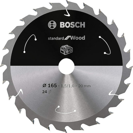 Bosch Standard for Wood Cutting Disc Wood Hole Diameter 165mm with 24 Teeth 1pcs