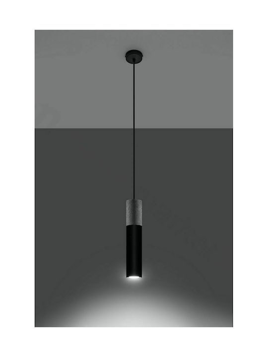 Sollux Borgio Pendant Light Single-Light for Socket GU10 Black