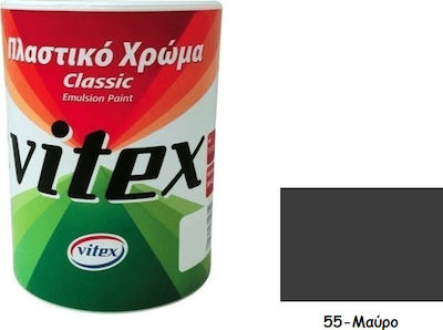 Vitex Classic Πλαστικό Χρώμα 55 για Εσωτερική Χρήση Μαύρο 750ml