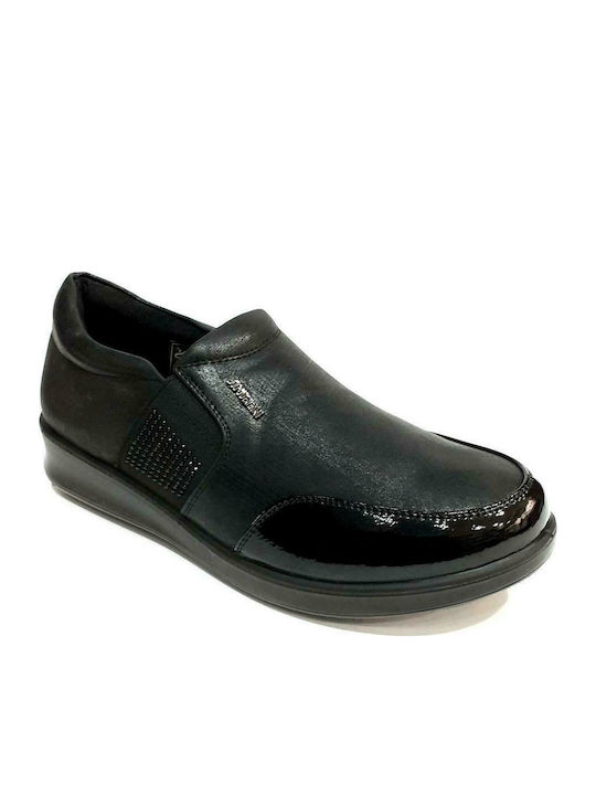 Antrin Lynn Anatomisch Damen Slip-Ons Schwarz