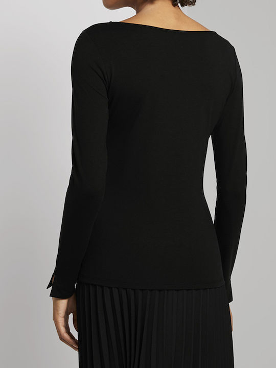 Tom Tailor Women's Blouse Long Sleeve Black