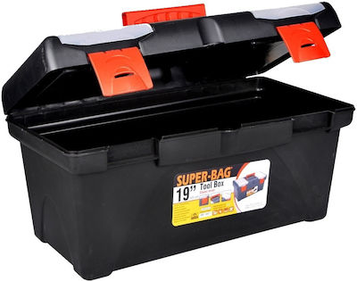 Asrin Hand Toolbox Plastic with Tray Organiser W47.8xD25.7xH23.3cm