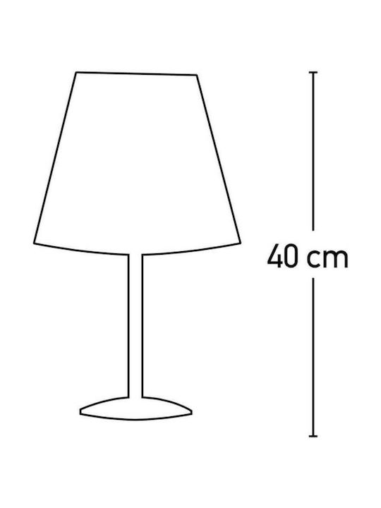 Inlight 3425 Μεταλλικό Πορτατίφ για Ντουί E14 με Μπεζ Καπέλο και Χρυσή Βάση