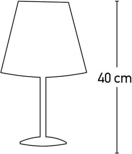 Inlight 3425 Метална Настолна лампа за Цокъл E14 с Бежов Абажур и Златист Основа