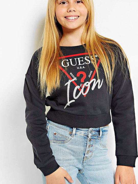 Guess Kinder Sweatshirt Schwarz Icon