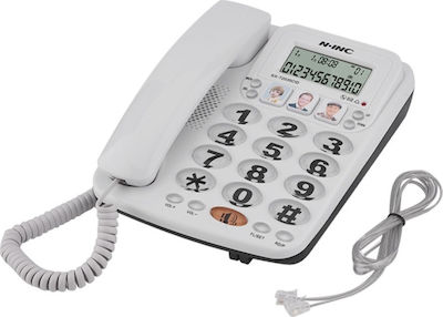 T2035CID Office Corded Phone for Seniors White