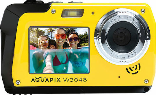 EasyPix Aquapix W3048 Edge Compact Φωτογραφική Μηχανή 13MP με Οθόνη 3" και Ανάλυση Video 2688 x 1520 pixels Κίτρινη