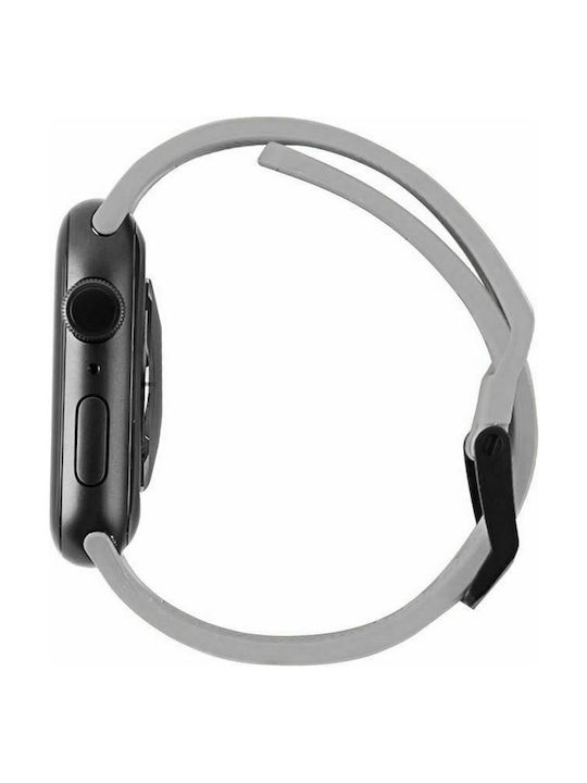 UAG Scout Strap Armband Silikon Silber (Apple Watch 42/44/45mm) 191488113333