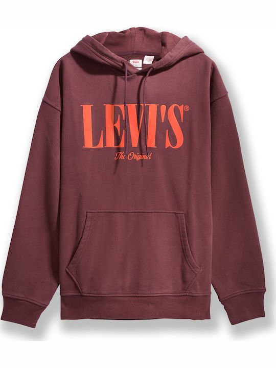 T2 Sweatshirt with Hood Burgundy