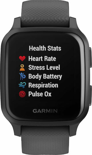 Venu SQ Aluminium 37mm Smartwatch με Παλμογράφο (Shadow Grey)