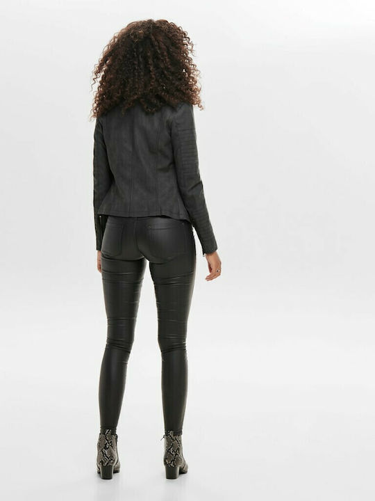 Ava Γυναικείο Biker Jacket Μαύρο