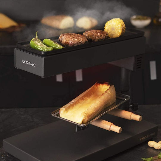 Cecotec Cheese 6000 Tabletop Grătar Electric Raclette Placă Netedă 600W cu Termostat Reglabil