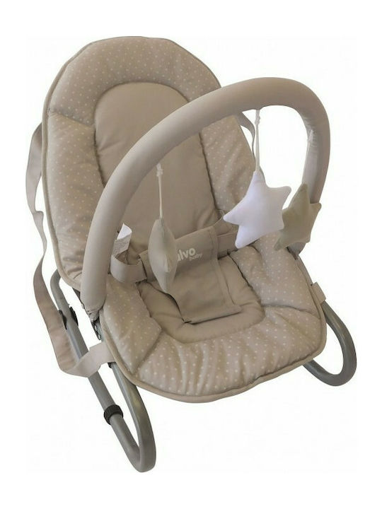 Asalvo Handbuch Baby Entspannung Baby Bouncer Stars Beige für Kinder bis zu 9kg