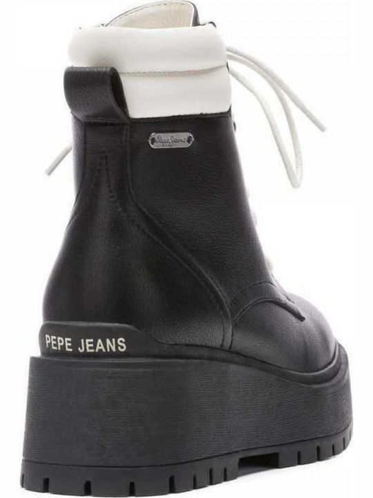 Bobbing Mixed Women's Ankle Boots with Medium Heel Black